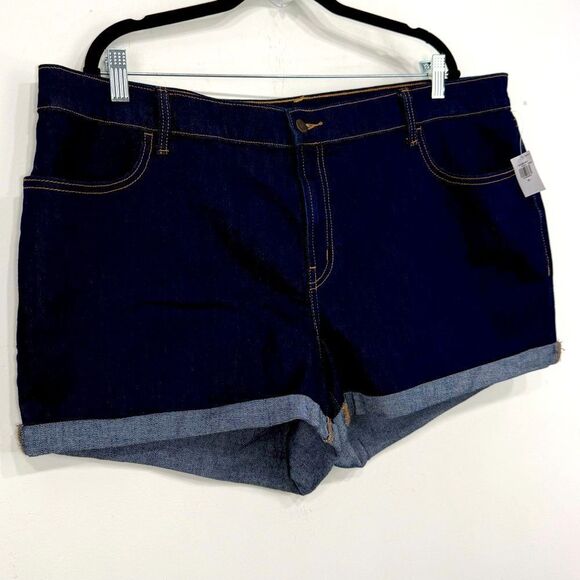 Old Navy Dark Wash Mid Rise WOW Roll Cuff
Cotton Denim Stretch Shorts New - Picture 7 of 16
